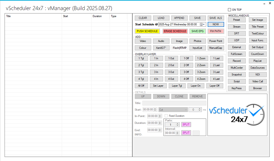 vScheduler 24x7 - vManager